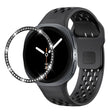 For Samsung Galaxy Watch8 40mm Diamond Bezel and Black Reverse Buckle Silicone Watch Band(Black Black) - free shipping - PMC TechLife - Order now!
