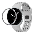 For Samsung Galaxy Watch8 44mm Speed Bezel and Black Reverse Buckle Silicone Watch Band(Gray Silver) - free shipping - PMC TechLife - Order now!
