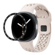 For Samsung Galaxy Watch8 40mm Speed Bezel and Black Reverse Buckle Silicone Watch Band(Starlight Black) - free shipping - PMC TechLife - Order now!