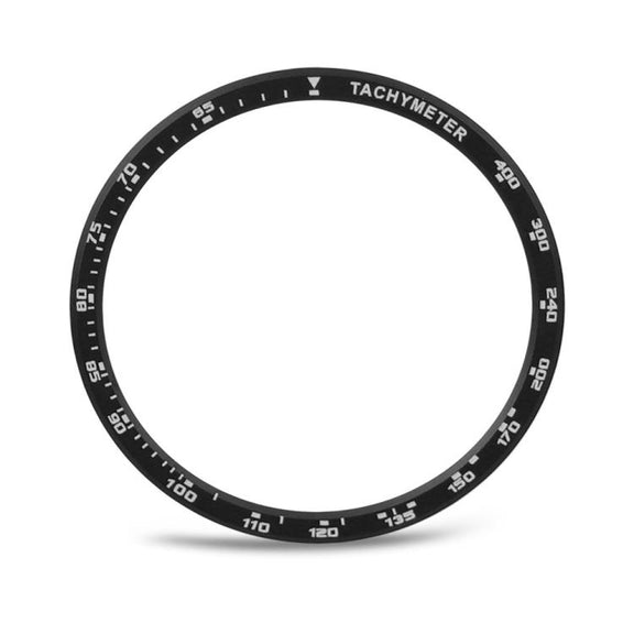 For Samsung Galaxy Watch8 44mm Speed Bezel and Solid Color Stitched Silicone Watch Band(Gray Black)