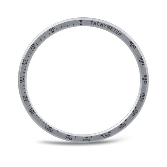 For Samsung Galaxy Watch8 40mm Speed Bezel and Solid Color Stitched Silicone Watch Band(Light Pink Silver)