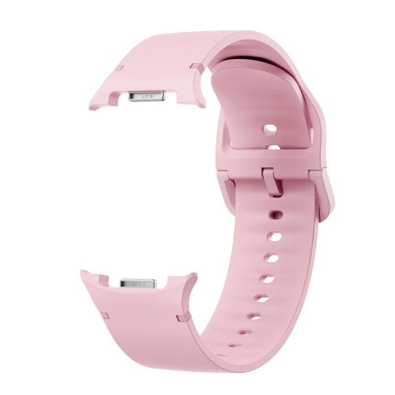 For Samsung Galaxy Watch8 40mm Speed Bezel and Solid Color Stitched Silicone Watch Band(Light Pink Silver)