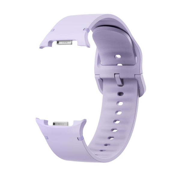 For Samsung Galaxy Watch8 40mm Speed Bezel and Solid Color Stitched Silicone Watch Band(Official Purple Silver)