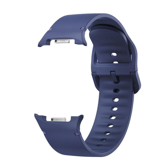 For Samsung Galaxy Watch8 40mm Speed Bezel and Solid Color Stitched Silicone Watch Band(Midnight Blue Silver)