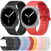For Samsung Galaxy Watch8 44mm Speed Bezel and Solid Color Stitched Silicone Watch Band(Official Yellow Silver)