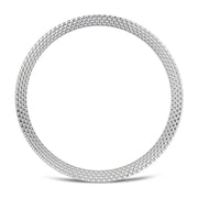 For Samsung Galaxy Watch8 44mm Rhombic Texture Bezel and Solid Color Stitched Silicone Watch Band(Gray Silver)