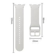 For Samsung Galaxy Watch8 40mm Rhombic Texture Bezel and Solid Color Stitched Silicone Watch Band(Lime White Silver)