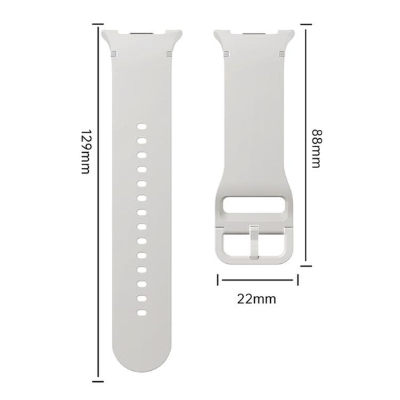 For Samsung Galaxy Watch8 44mm Rhombic Texture Bezel and Solid Color Stitched Silicone Watch Band(Starlight Silver)