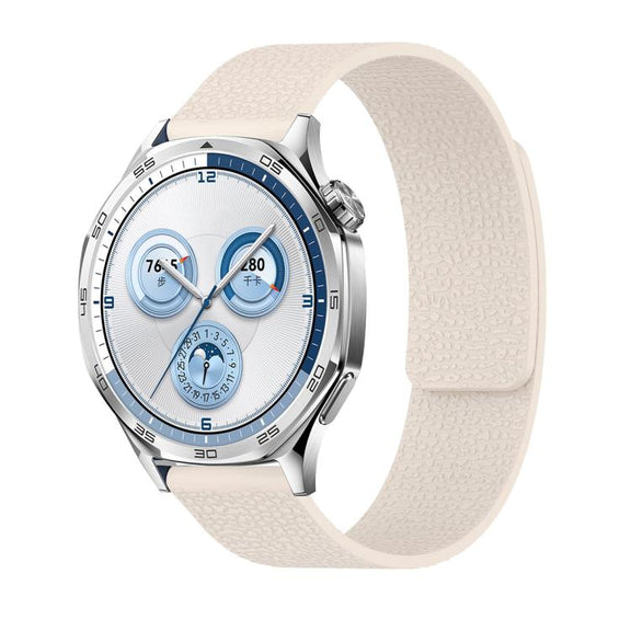 18mm Lychee Texture Soft Magnetic Silicone Watch Band(Starlight)