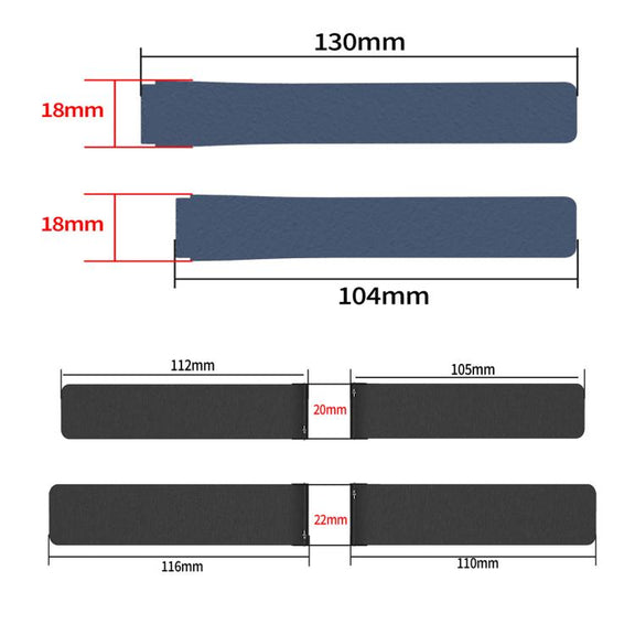 22mm Lychee Texture Soft Magnetic Silicone Watch Band(Gray Orange)