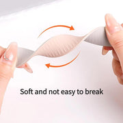 20mm Lychee Texture Soft Magnetic Silicone Watch Band(Gray Orange)