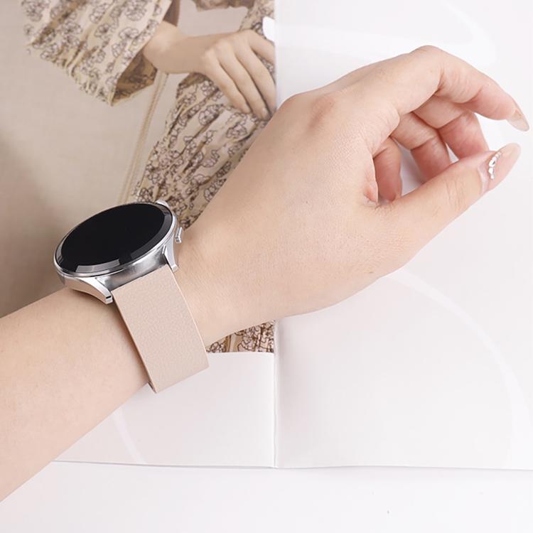 18mm Lychee Texture Soft Magnetic Silicone Watch Band(Starlight Orange)