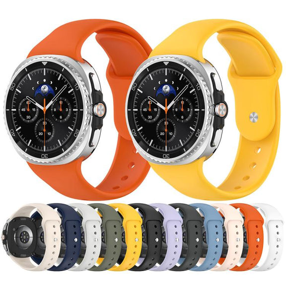 For Samsung Galaxy Watch8 / Watch8 Classic Reverse Buckle Silicone Watch Band(Space Gray)