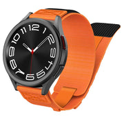 20mm Universal Braided Cord Nylon Hook and Loop Fastener Watch Band(Orange)