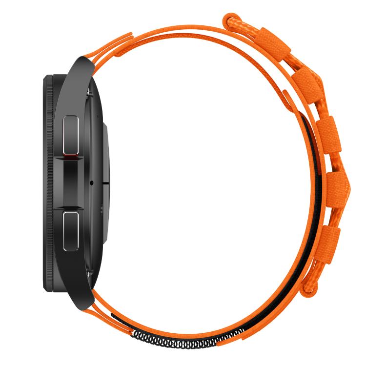 20mm Universal Braided Cord Nylon Hook and Loop Fastener Watch Band(Orange)