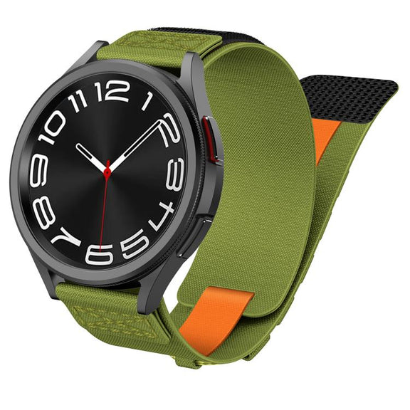 20mm Universal Braided Cord Nylon Hook and Loop Fastener Watch Band(Green)