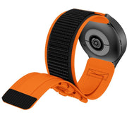 22mm Universal Braided Cord Nylon Hook and Loop Fastener Watch Band(Orange)