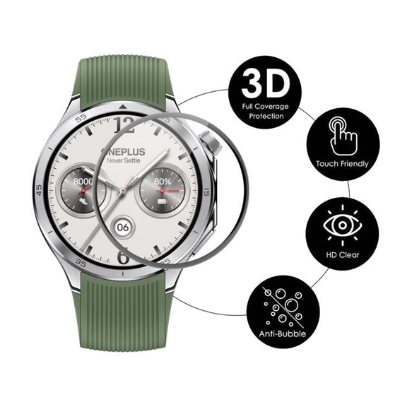 For OnePlus Watch 3 46mm 5pcs ENKAY 3D Full Coverage Soft PC Edge PMMA HD Screen Protector Film