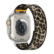 For Apple Watch 46mm / 49mm / 45mm / 44mm Adjustable Single Loop Elastic Nylon Watch Band(Leopard Print) - free shipping - PMC TechLife - Order now!