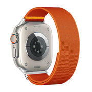 For Apple Watch 42mm / 41mm / 40mm / 38mm Adjustable Single Loop Elastic Nylon Watch Band(Orange)