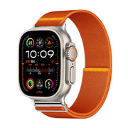 For Apple Watch 42mm / 41mm / 40mm / 38mm Adjustable Single Loop Elastic Nylon Watch Band(Orange)