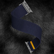 For Apple Watch 42mm / 41mm / 40mm / 38mm Adjustable Single Loop Elastic Nylon Watch Band(Dark Blue)