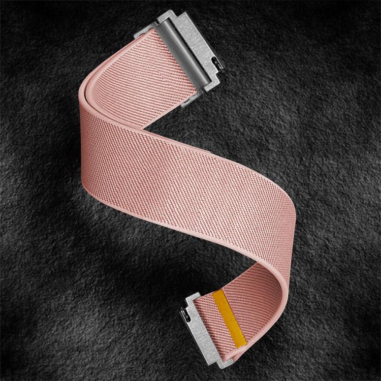 18mm Adjustable Single Loop Elastic Nylon Watch Band(Pink)