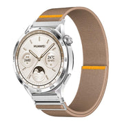 18mm Adjustable Single Loop Elastic Nylon Watch Band(Milk Tea)