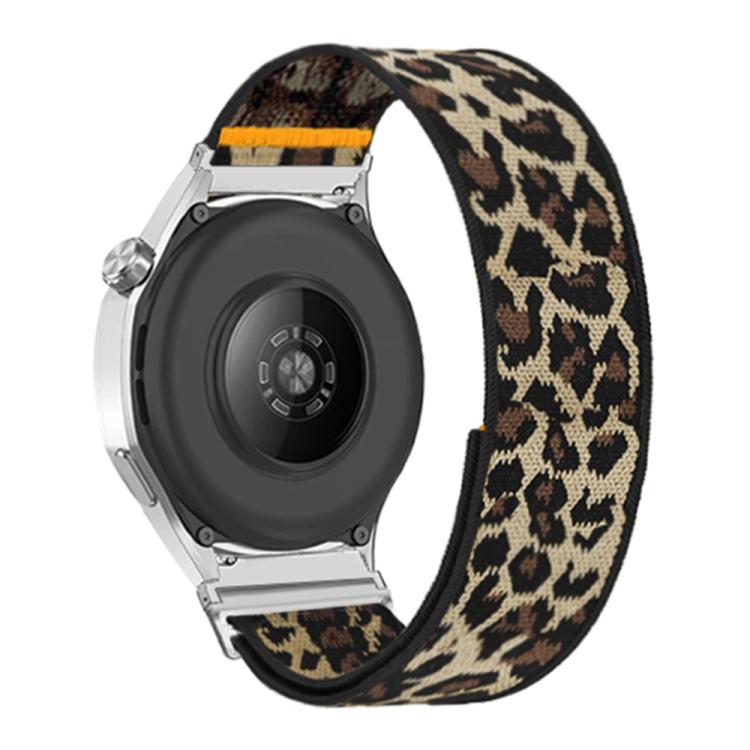18mm Adjustable Single Loop Elastic Nylon Watch Band(Leopard Print)