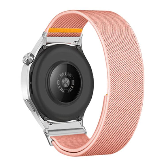 20mm Adjustable Single Loop Elastic Nylon Watch Band(Pink)