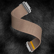 20mm Adjustable Single Loop Elastic Nylon Watch Band(Milk Tea)