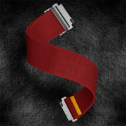 20mm Adjustable Single Loop Elastic Nylon Watch Band(Red)