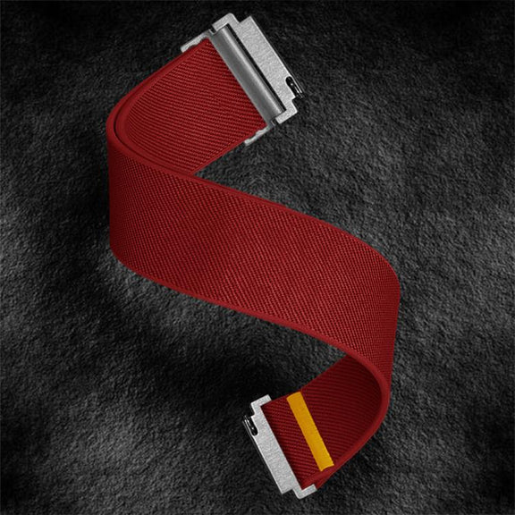 20mm Adjustable Single Loop Elastic Nylon Watch Band(Red)