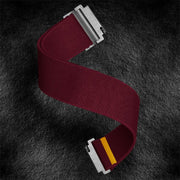 20mm Adjustable Single Loop Elastic Nylon Watch Band(Wine Red)