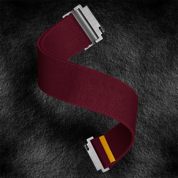 20mm Adjustable Single Loop Elastic Nylon Watch Band(Wine Red)
