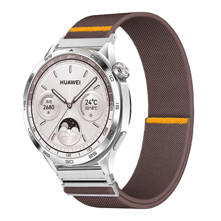 20mm Adjustable Single Loop Elastic Nylon Watch Band(Smokey Purple)