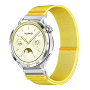 22mm Adjustable Single Loop Elastic Nylon Watch Band(Yellow)