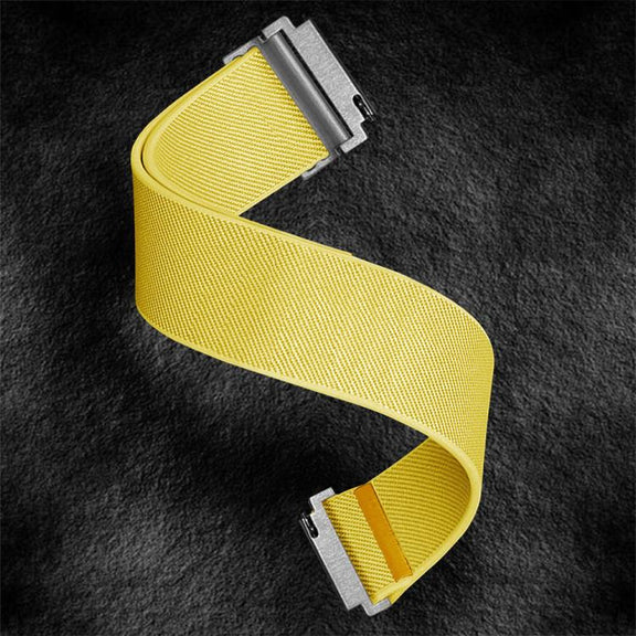22mm Adjustable Single Loop Elastic Nylon Watch Band(Yellow)