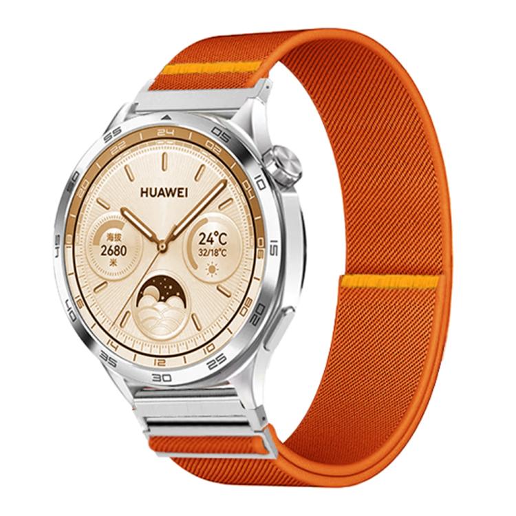 22mm Adjustable Single Loop Elastic Nylon Watch Band(Orange)