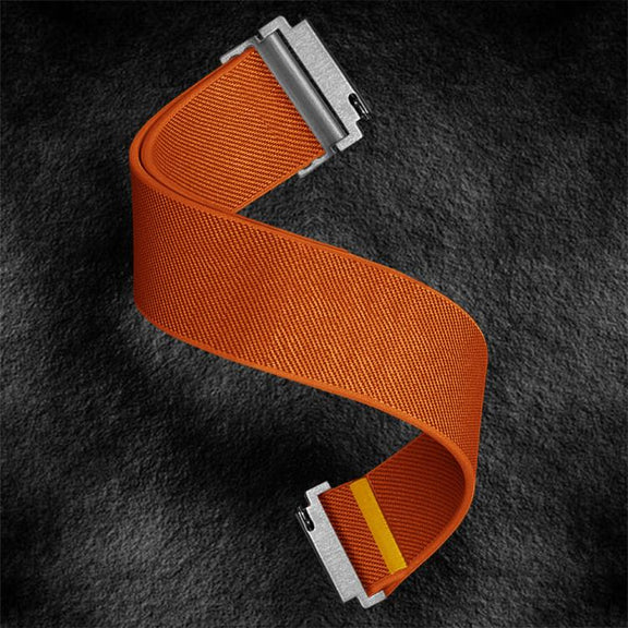 22mm Adjustable Single Loop Elastic Nylon Watch Band(Orange)