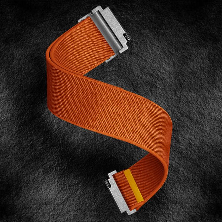 22mm Adjustable Single Loop Elastic Nylon Watch Band(Orange)