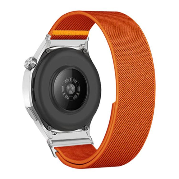 22mm Adjustable Single Loop Elastic Nylon Watch Band(Orange)