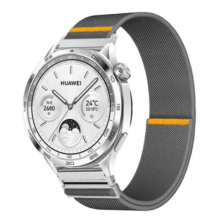 22mm Adjustable Single Loop Elastic Nylon Watch Band(Gray)