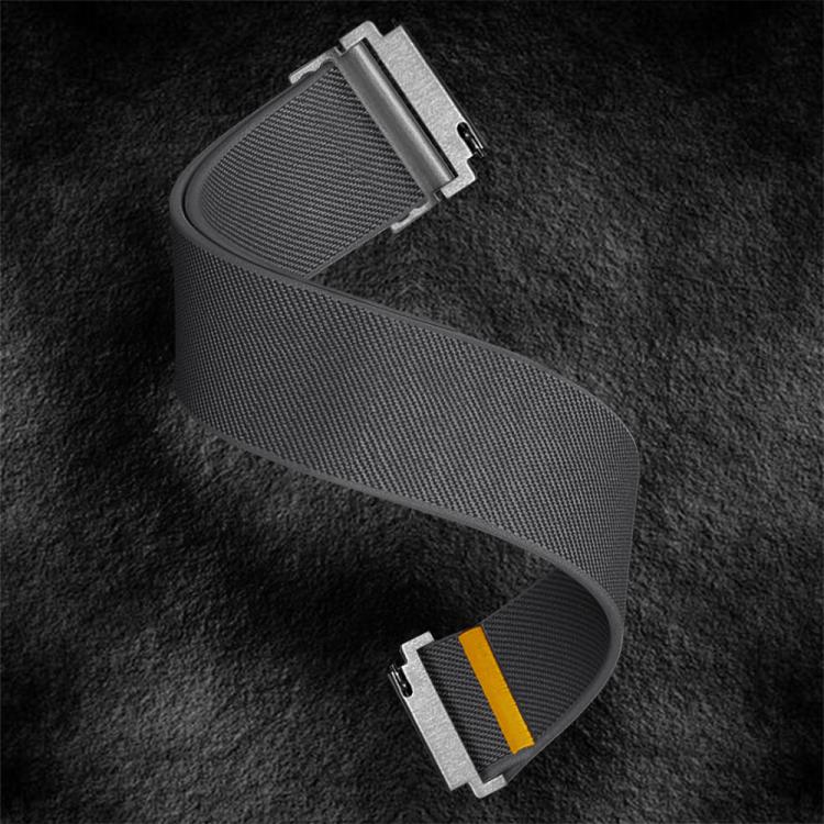 22mm Adjustable Single Loop Elastic Nylon Watch Band(Gray)