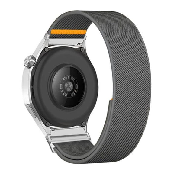 22mm Adjustable Single Loop Elastic Nylon Watch Band(Gray)