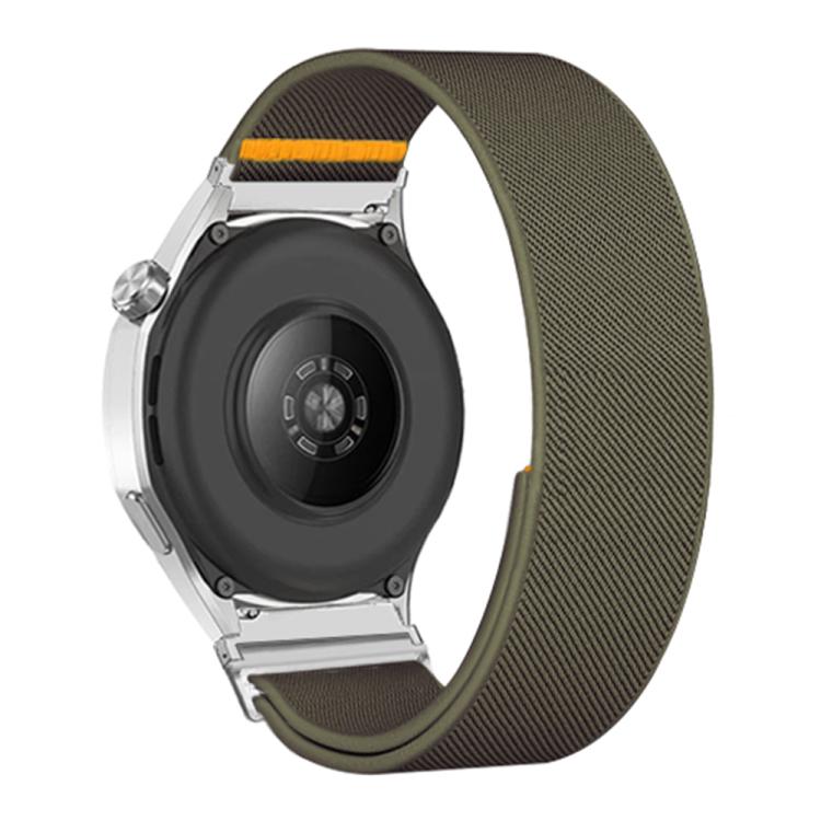 22mm Adjustable Single Loop Elastic Nylon Watch Band(Army Green)