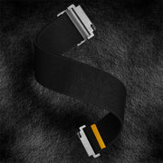 22mm Adjustable Single Loop Elastic Nylon Watch Band(Black)