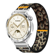 22mm Adjustable Single Loop Elastic Nylon Watch Band(Leopard Print)