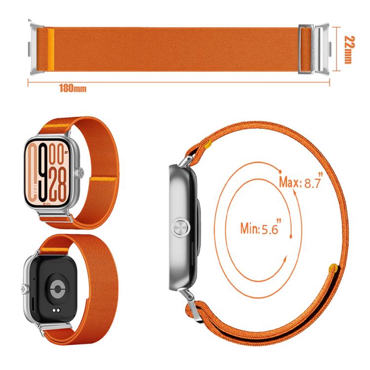 For Xiaomi Smart Band 9 Pro / Redmi Watch 5 Adjustable Single Loop Elastic Nylon Watch Band(Starlight)