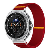 For Samsung Galaxy Watch8 / Watch8 Classic Adjustable Single Loop Elastic Nylon Watch Band(Red)